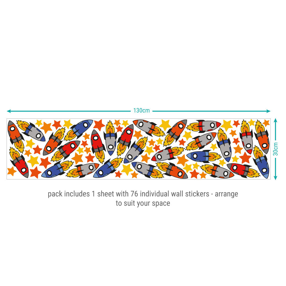 Wall Sticker Pack - Rocket (76 Pack)