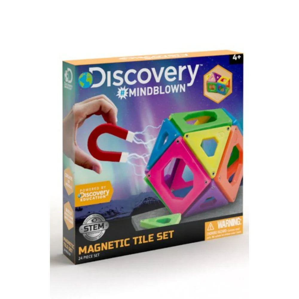 Discovery Mindblown: Magnetic Tiles Set (24 Pieces)