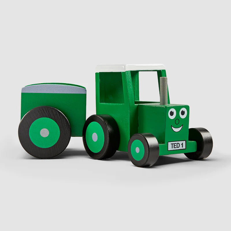Tractor Ted & Trailer Wooden Toy