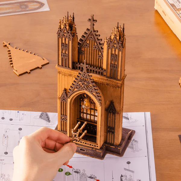 Rolife 3D Wooden Puzzle - Twin Tower Cathedral