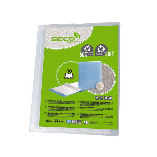 Seco Display Book 10 Pocket Blue DB10-BU