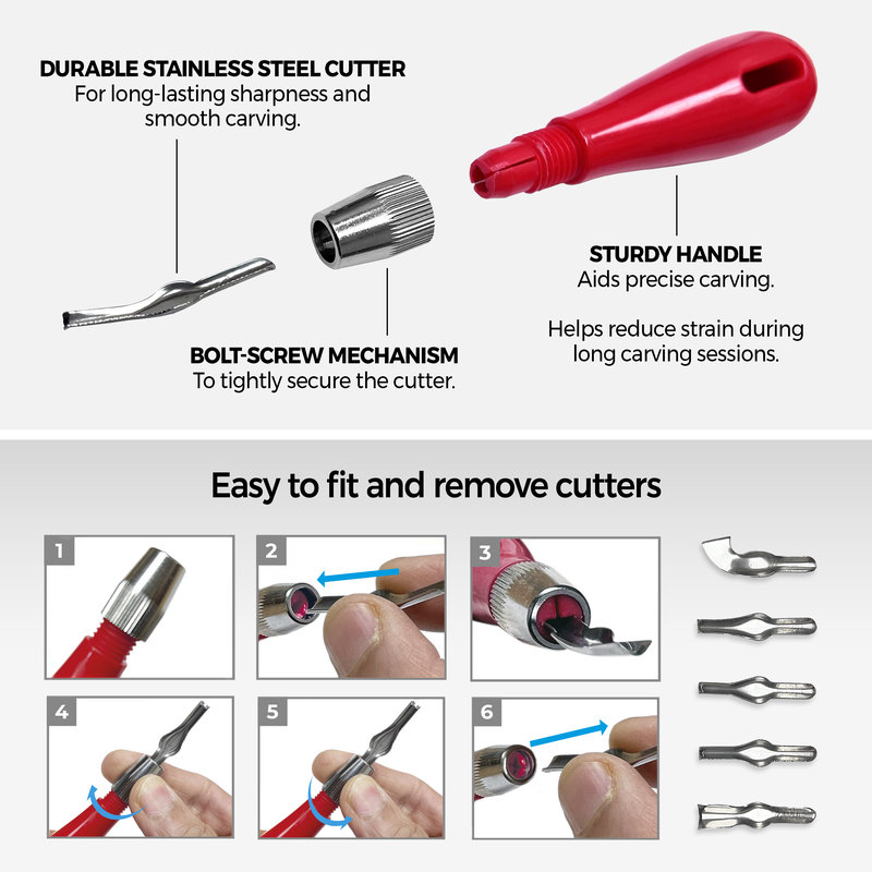 Zieler Complete Lino Cutting & Printing Set (30 Pieces)
