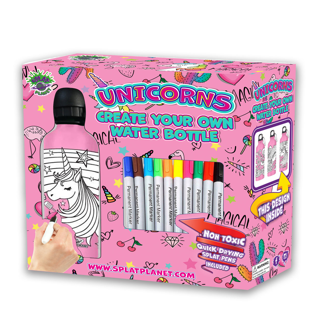 Create Your Own Water Bottle Set - Unicorn