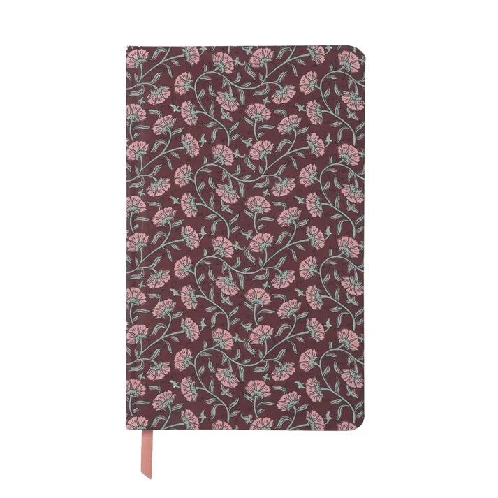 DesignWorks Soft Touch Journal - Burgundy Vintage Floral