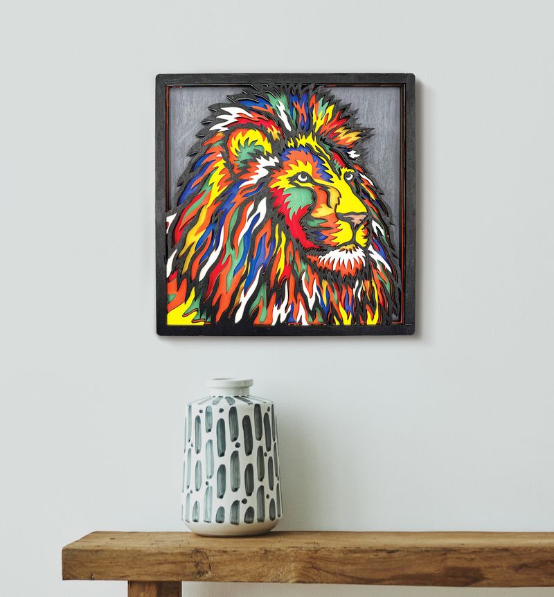 Splat Planet Wood Art Kit - Lion