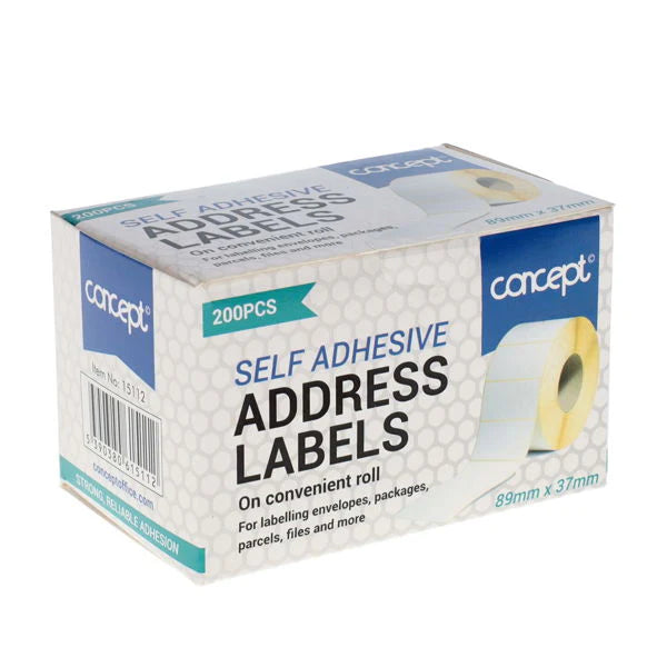 Concept White Address Labels (200 Pack)