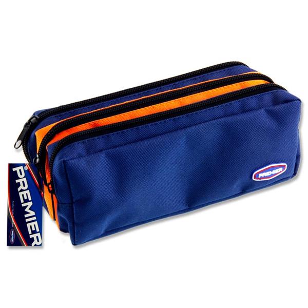 3 Pocket Zip Pencil Case