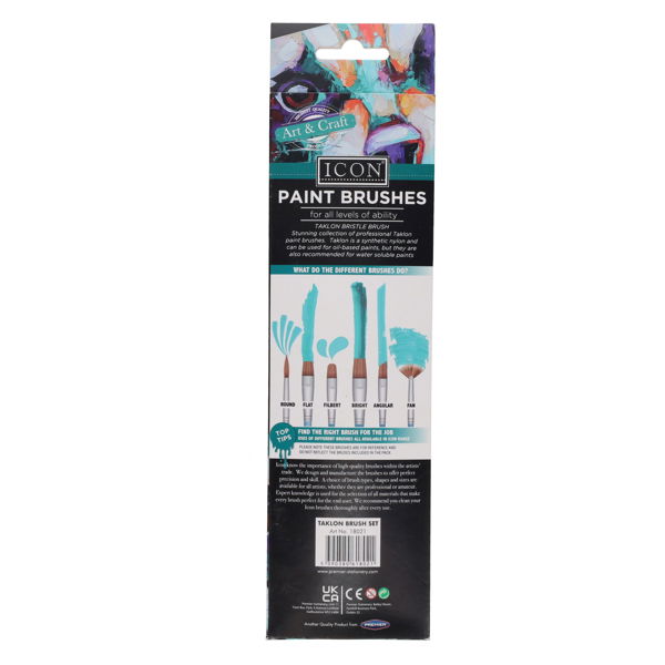 Icon Paintbrush Set - Synthetic (5 Pack)
