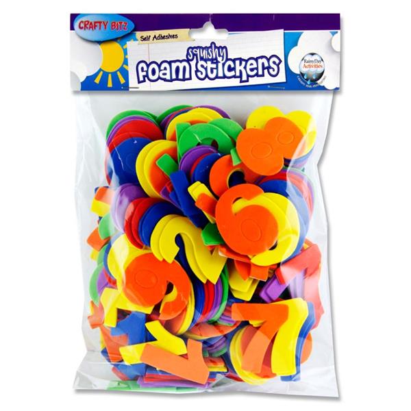 Crafty Bitz Pack of 220 5mm Foam Stickers - Numbers