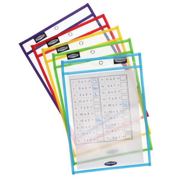 Student Solutions Dry Erase Pockets (Pack of 5)