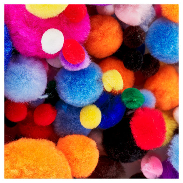 Crafty Bitz 454g Pom Poms - Assorted Colours