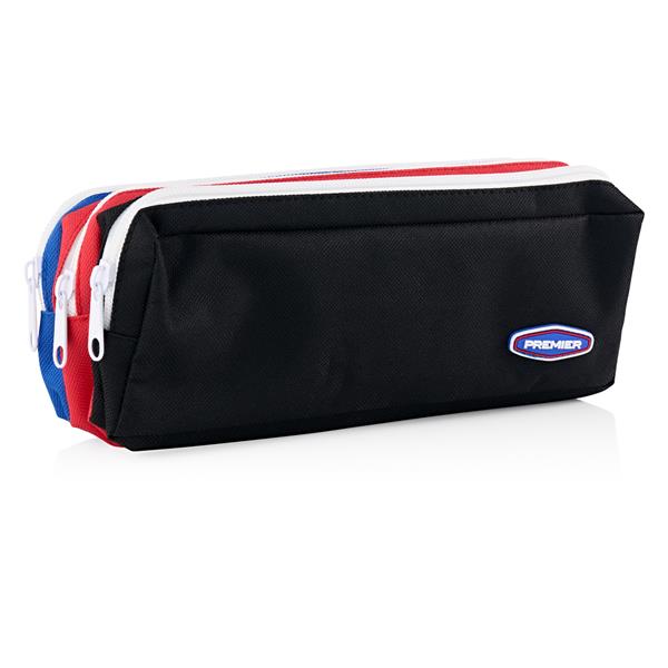 3 Pocket Zip Pencil Case - 2 Colour
