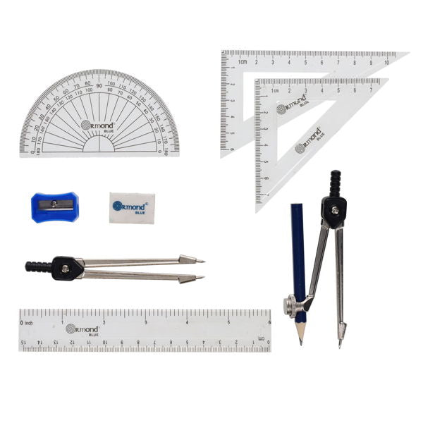Ormond Student Maths Set - Blue (9 Pieces)