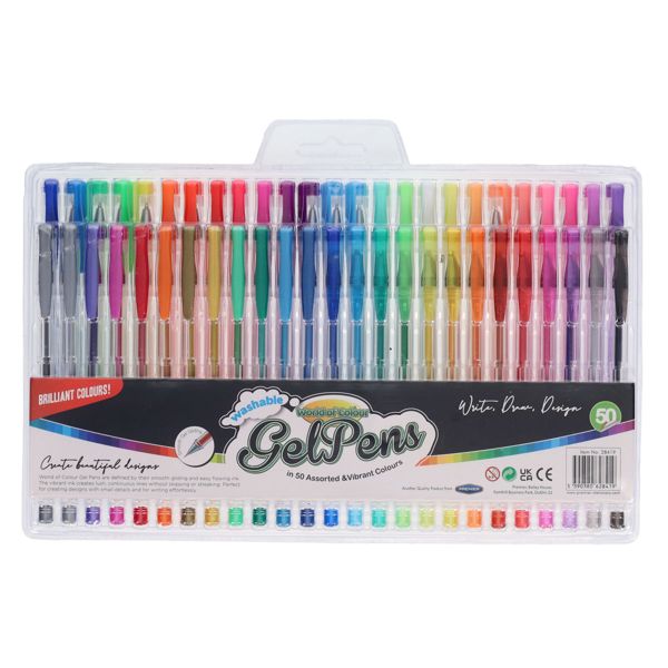 50 Assorted Colour Gel Pens