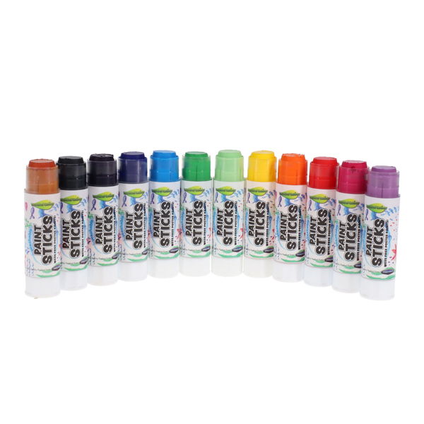 World of Colour Washable Poster Paint Sticks (12 Pack)