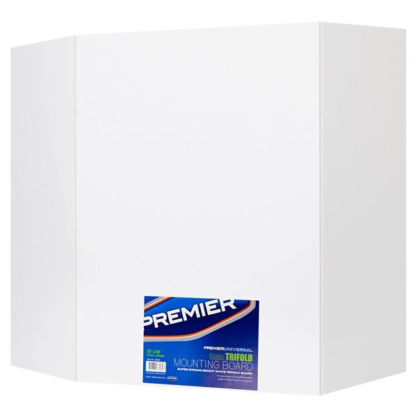 Premier Universal 28"X40" 5mm Trifold Foam Mounting Boards Centre - 20"