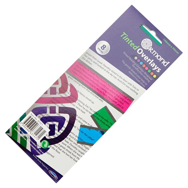 Ormond 190x70mm Tinted Overlays (8 Pack)