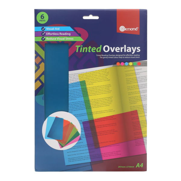 Ormond A4 Tinted Overlays (Pack of 6)