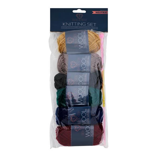 Sew & Sew 50g 110m Knitting Set - Neutral Colours