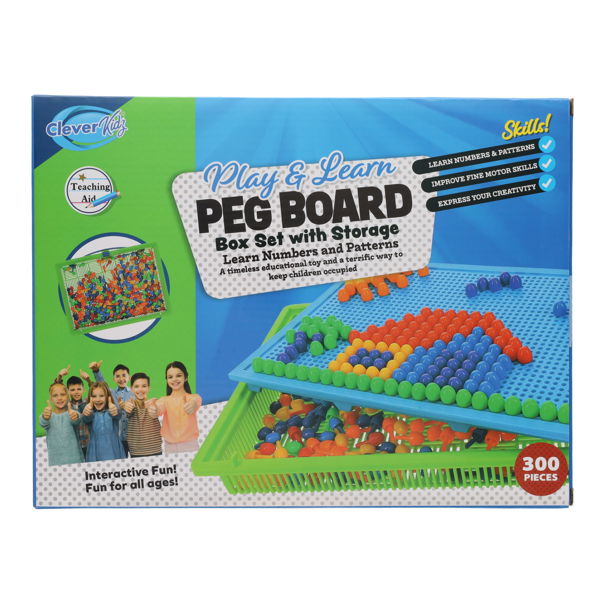 Peg Board Box Set With Storage