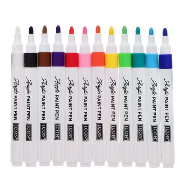 Icon Pack of 12 Acrylic Paint Pens