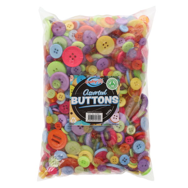 Crafty Bitz 500g Assorted Buttons