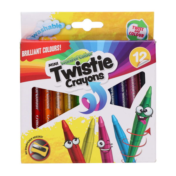 World of Colour Mini Twisties Crayons (12 Pack)