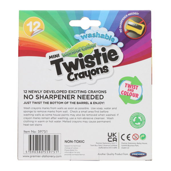 World of Colour Mini Twisties Crayons (12 Pack)
