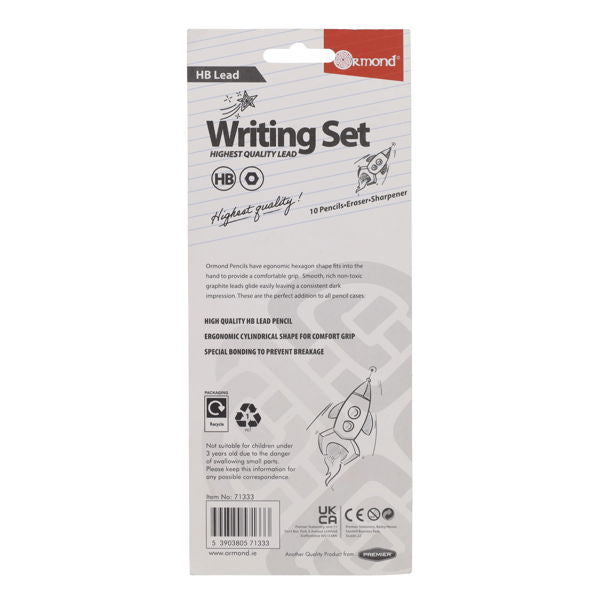 Ormond Pencils Eraser & Sharpener Set (12 Pack)