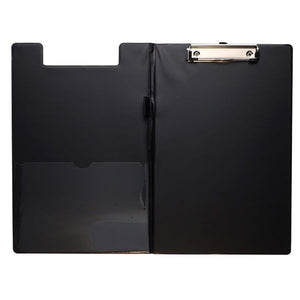 Universal PVC Double Foldover Clip Board - Black