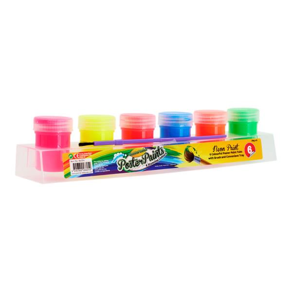 World of Colour Neon Poster Paint Tubs In Platform (6x20g)