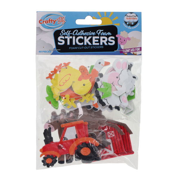 Crafty Bitz Foam Stickers - Farmyard (40 Pieces)