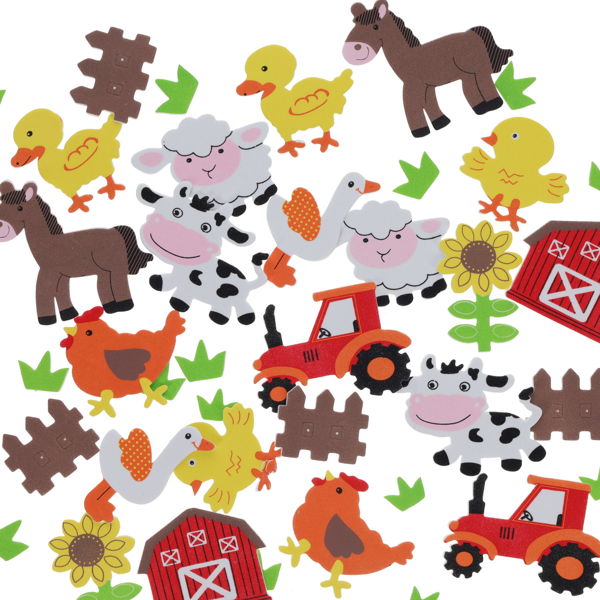 Crafty Bitz Foam Stickers - Farmyard (40 Pieces)