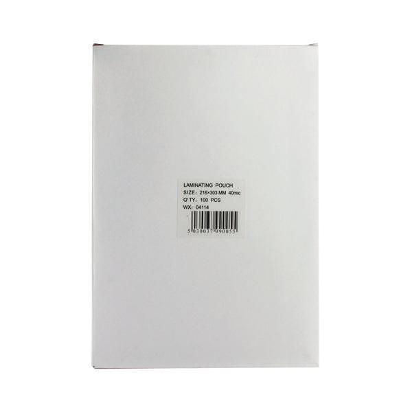 A4 Lightweight Laminating Pouch 80 Micron (Pack of 100) WX04114