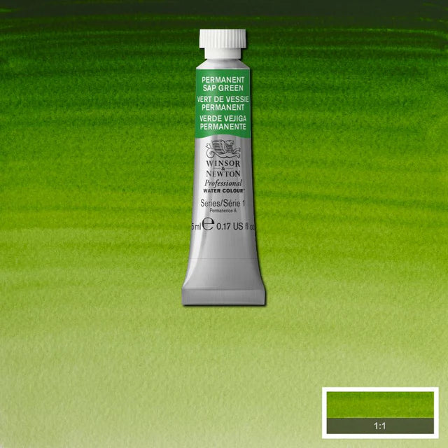 Winsor & Newton Professional Watercolour Series 1 5ml - Permanent Sap Green