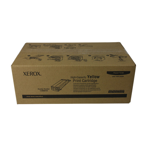 Xerox Phaser 6180 Yellow High Capacity Laser Toner Cartridge 113R00725