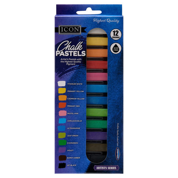 Chalk Pastels - Coloured (12 Pack)