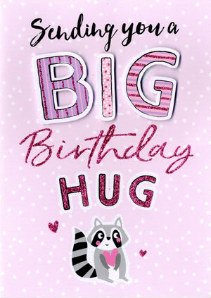 Greeting Card Giving you a Big Birthday Hug