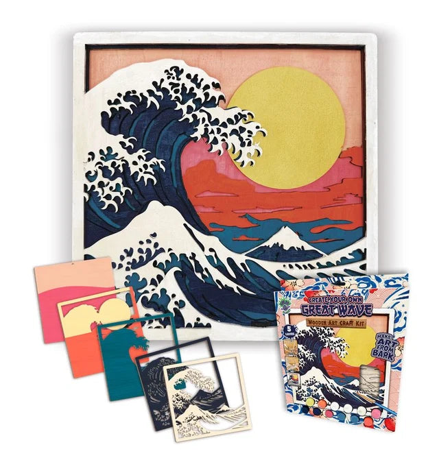 Splat Planet Wood Art Kit - Great Wave
