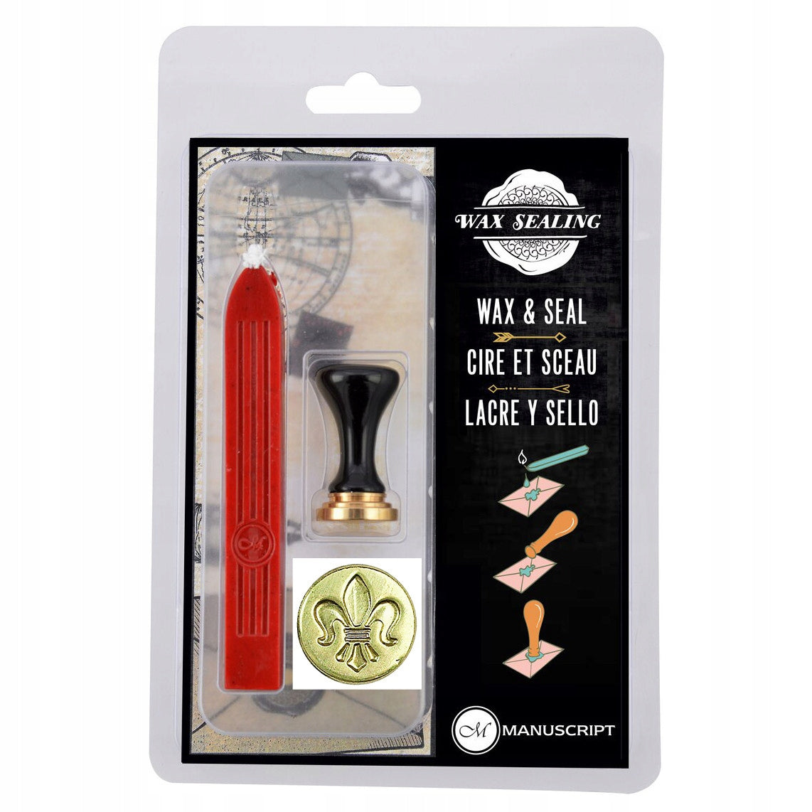 Manuscript’s Classic Wax and Seal Set - Fleur De Lys