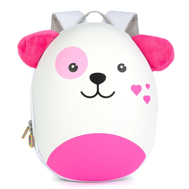 Boppi Tiny Trekker Kids Backpack 4 Litre - Pink Penguin, Adjustable With Walking Strap