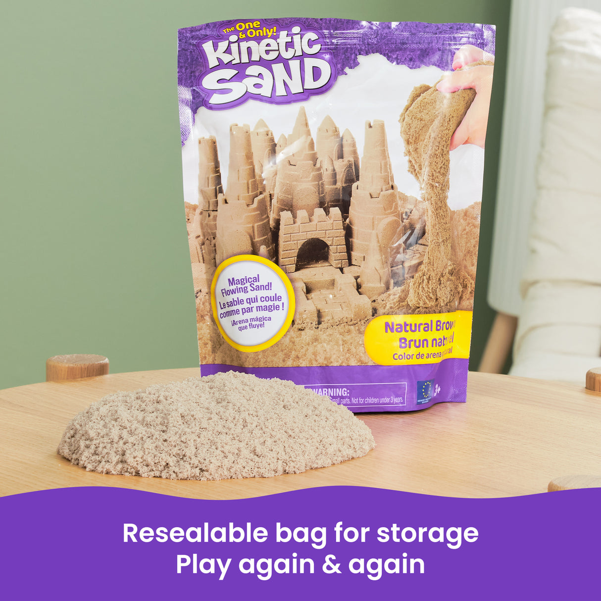 Kinetic Sand 2lb Sand Bag - Brown