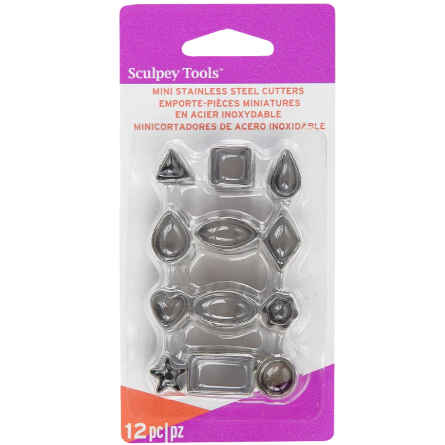 Sculpey Tools Mini Metal Cutters: Geometric 12 Pack