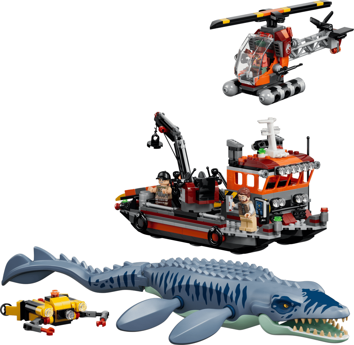 LEGO Jurassic World - Mosasaurus Dinosaur Boat Attack