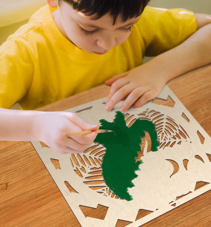 Splat Planet Wood Art Kit - Dinosaur