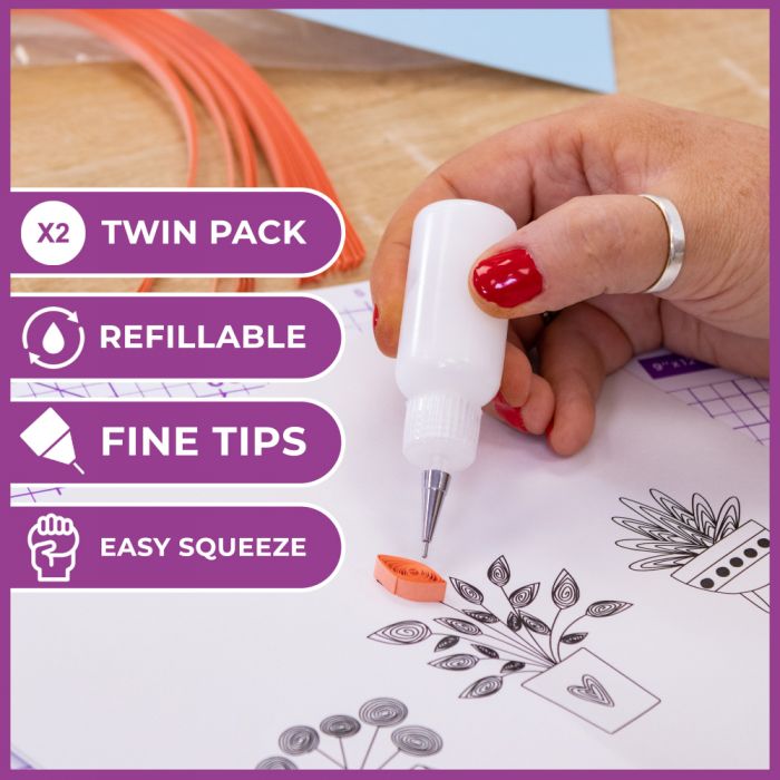 Crafters Companion - Fine Tip Glue Applicator (2PC)