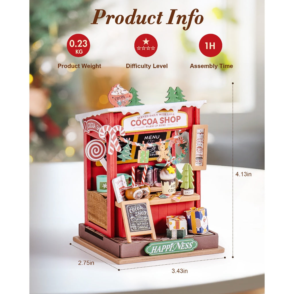 DIY Miniature Wooden Dollhouse- Cocoa Shop