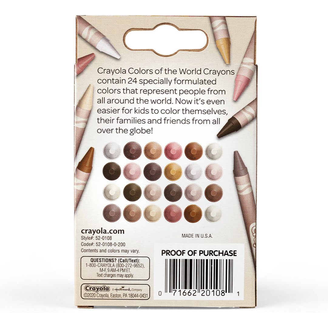 Crayola Colours Of The World - Skin Tone Crayons (24 Pack)