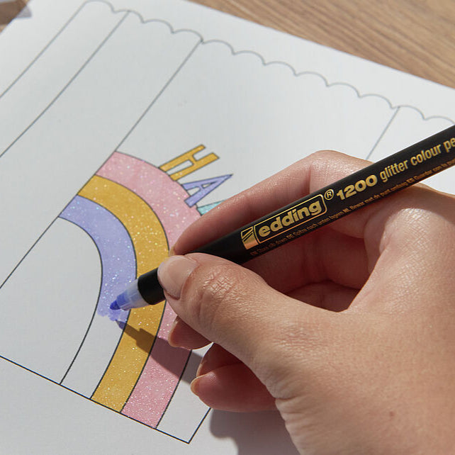 Edding 1200 Glitter Colour Pens (Set of 4)