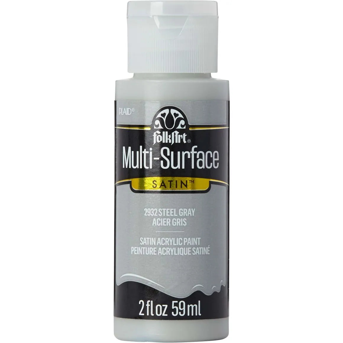 FolkArt Multi-Surface Acrylic 59ml - Steel Grey